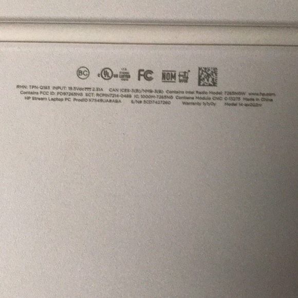 Hp laptop model 14-ax022nr - Picture 3 of 4